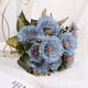 thumbnail image 1 of XmhyTop 3 paquetes de flores artificiales de margaritas, flores de imitación, ramo de hortensias de seda, estilo vintage para bodas (azul), 1 of 2