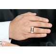 thumbnail image 7 of AFFY Enhanced Black Natural Diamond Accent "Dad" Band Ring Mens' Jewelry 14K Rose Gold Over Sterling Silver, 7 of 7