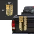 thumbnail image 2 of Distressed Betsy Ross Flag 1776 American USA US Flag Truck Tailgate Vinyl Decal fits Most Pickup Trucks EUA Flag Rear Graphic Bumper Sticker for Car Van SUV Windows (11" x 20", Gold (Metallic)), 2 of 8