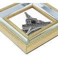 thumbnail image 7 of Isaac Jacobs 4x6 Gold Mirror Bead Picture Frame - Classic Mirrored Frame with Dotted Border Made for Wall Display, Tabletop, 7 of 7