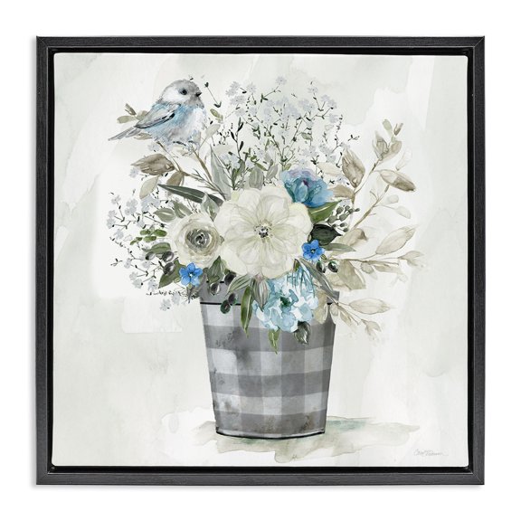 Stupell Industries Cottage Black Floating Frame Canvas Art, 18 x 18, by Carol Robinson