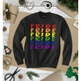 thumbnail image 3 of S4E Men's Pride Gay LGBTQ Rainbow Crewneck Sweatshirt Large Black, 3 of 4