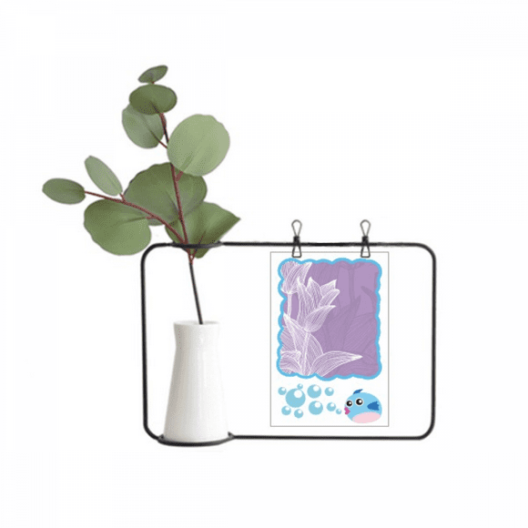 Flower Tulip Illustration Transparent Glass Hanging Vases Decoration Bottle