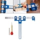 thumbnail image 3 of Plantilla de carpintería Baoblaze Localizador de perforaciones Herramienta de conjunto azul, 3 of 8