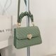 thumbnail image 5 of Bolso de hombro Convertible pequeño para mujer, bolso de mano con rombos simples, bolso de viaje a la moda, tamaño libre verde, 5 of 8