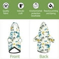 thumbnail image 6 of Fotbe Watercolor Leaves Print Small Dog Sweater Hoodies Pet Grey Hooded Soft Fleece Sweatshirts with Pocket Fall Winter Puppy Cat Sweaters Warm Clothes-Medium, 6 of 7