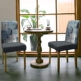 thumbnail image 3 of Dining Room Chair Covers Stretch Parsons Chair Slipcovers Set of 6 Abstract Oil Painting Geometric Blue Gray Removable Seat Chair Cover Protector for Kitchen/Hotel/Wedding, 3 of 6