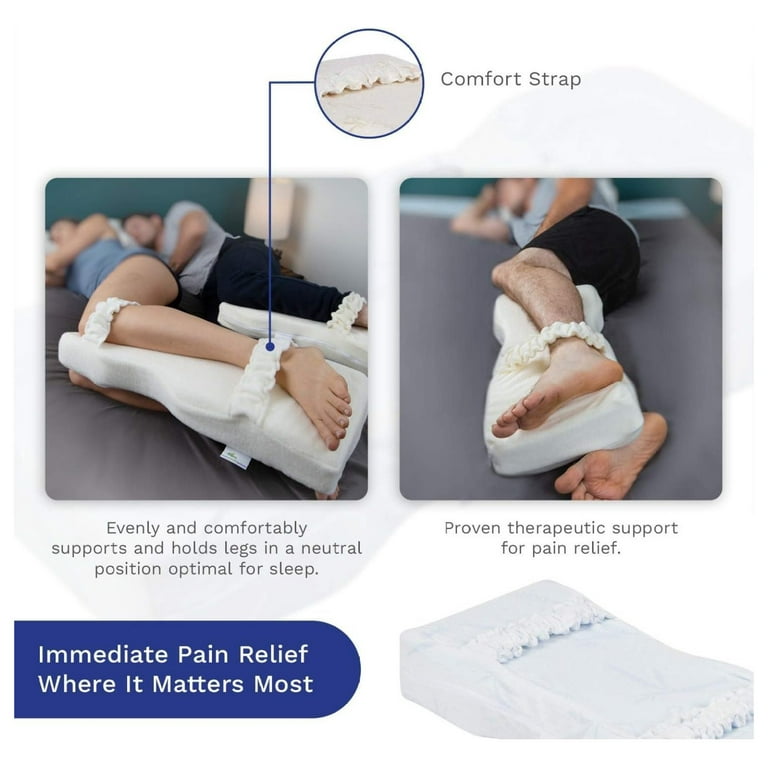 XylehR Knee-T Memory Foam Leg Pillow Patented Best Side Sleeper