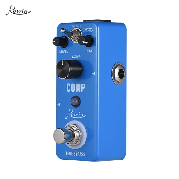 Pedal de efecto Compresor Rowin COMP Compresor Pedal de efecto de guitarra Pedal de aleación de aluminio True Bypass Rowin Pedal de efecto