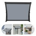 thumbnail image 3 of ToppiJoy 32*24inch Door Awning Exterior with Drainage, Window Polycarbonate Awning with Aluminum Bracket, Patio Front Door Canopy Awning for Sun Rain Snow Protection (Smoke Grey and Black), 3 of 14