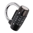 thumbnail image 1 of Candado Para Taquillas, aleación De Zinc Resistente, Cerradura De Combinación De 5 Letras, Seguridad Antirrobo Reiniciable, Negro Para Caja De Herramientas Para Gimnasio, 1 of 7