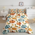 thumbnail image 2 of Manfei Autumn Harvest Pumpkin Bedding Comforter Set,Happy Halloween Twin Comforter Sets,Orange Maple Leaves Bedding Set,Microfiber Room Decorative Reversible,2 Pieces, 2 of 8