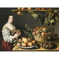 thumbnail image 3 of Louise Moillon 24x19 Black Modern Framed Museum Art Print Titled - Still Life with Fruits and a Young Woman, 3 of 5