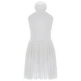 thumbnail image 3 of Oyolan Kids Girls Sleeveless Figure Roller Ice Skating Leotard Dress Gymnastics Ballet Tutu Dress White 16, 3 of 6