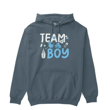 

Team Boy Funny Gender Reveal Baby Announcement Hoodie