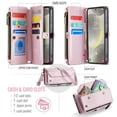 thumbnail image 4 of Crossbody for Samsung Galaxy S24 Plus Case Wallet【RFID Blocking】with 10-Card Holder Zipper Bills Slot, Soft PU Leather Magnetic Shoulder Wrist Strap for Samsung Galaxy S24 Plus Wallet Case Women, 4 of 15