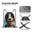 thumbnail image 4 of Xecao Playful Smile Cute Dog Pattern Sports Drawstring Backpack - String Swim Gym Bag with Wet Proof Pocket for Women&Men-Small, 4 of 6