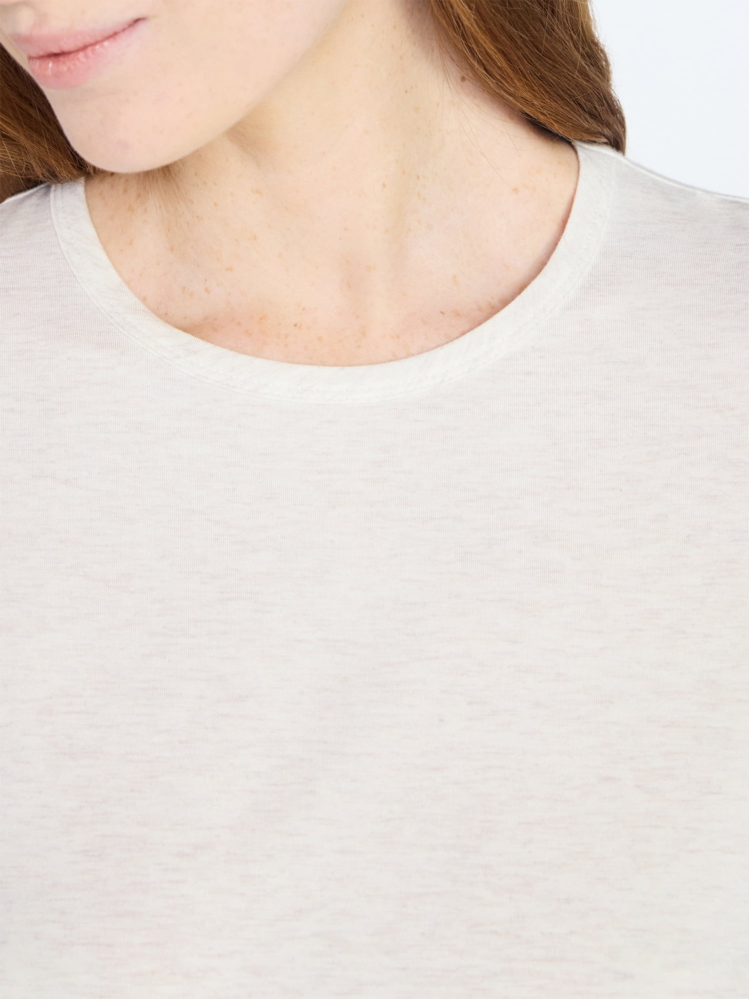Joyspun Women’s Scoop Neck Sleepwear Modal Tee with Short Sleeves, Sizes S-3X