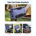 thumbnail image 6 of KFFKFF  Hard Cooler, 50QT Portable Cooler, Leak-Resistant Coolbox Keeps Contents Cool for 48 Hours, Insulated Chests with Ice Retention and Heavy-Duty Handle, Ultra-Light for Camping, Concerts,Sports, 6 of 10