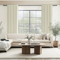 thumbnail image 2 of Top Finel 100% Blackout Linen Pleated Window Shades, Cream 52" x 90", 2 of 9