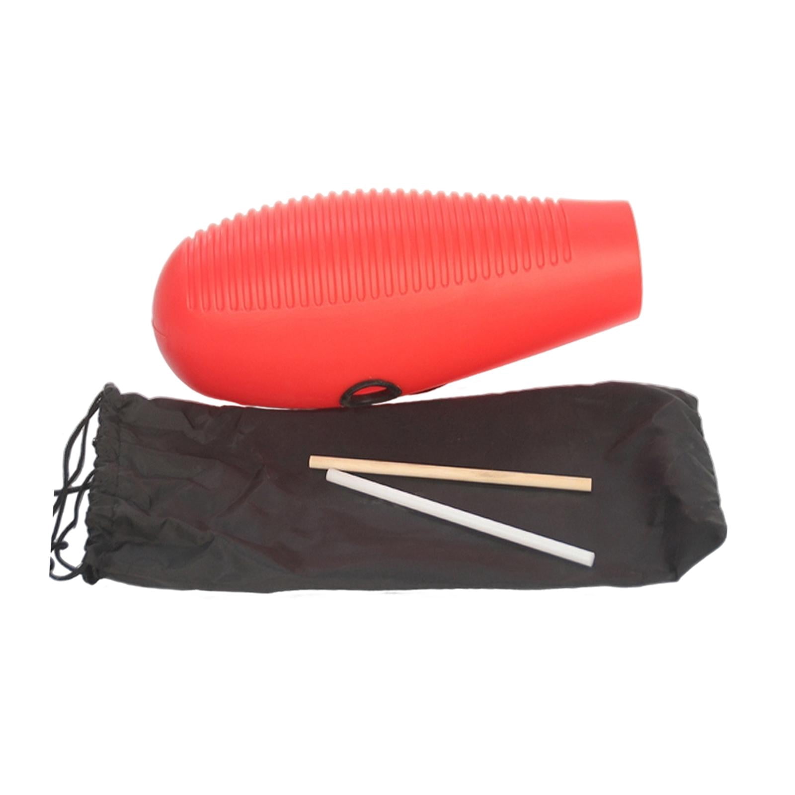 Dualoai Fish Guiro Instrument Musical Training Tool for Beginners Band Accompaniment red
