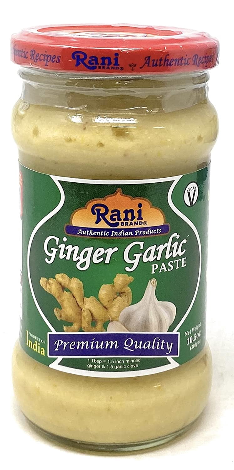 Rani Ginger-Garlic Cooking Paste 10.58oz (300g) ~ Pack of 6 ~ Vegan | Glass Jar | Gluten Free | NON-GMO | No Colors | Indian Origin