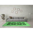 thumbnail image 3 of Ahgly Company Indoor Round Oriental Emerald Green Traditional Area Rugs, 7' Round, 3 of 4
