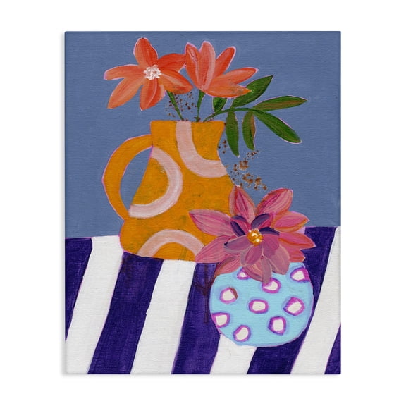 Stupell Industries Eclectic Blue Whimsy Farm Vase Canvas Art, 16 x 20, by Nikita Jariwala