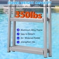 thumbnail image 2 of Heavy Duty 4-Step Reverse-Up Aluminum Dock Ladder – 350 lbs Load, Non-Slip Treads, Removable, Saltwater-Proof & Corrosion Resistant – Surface Spray Anti-Corrosion Powder, Reverse-up, Italic Storage, 2 of 8