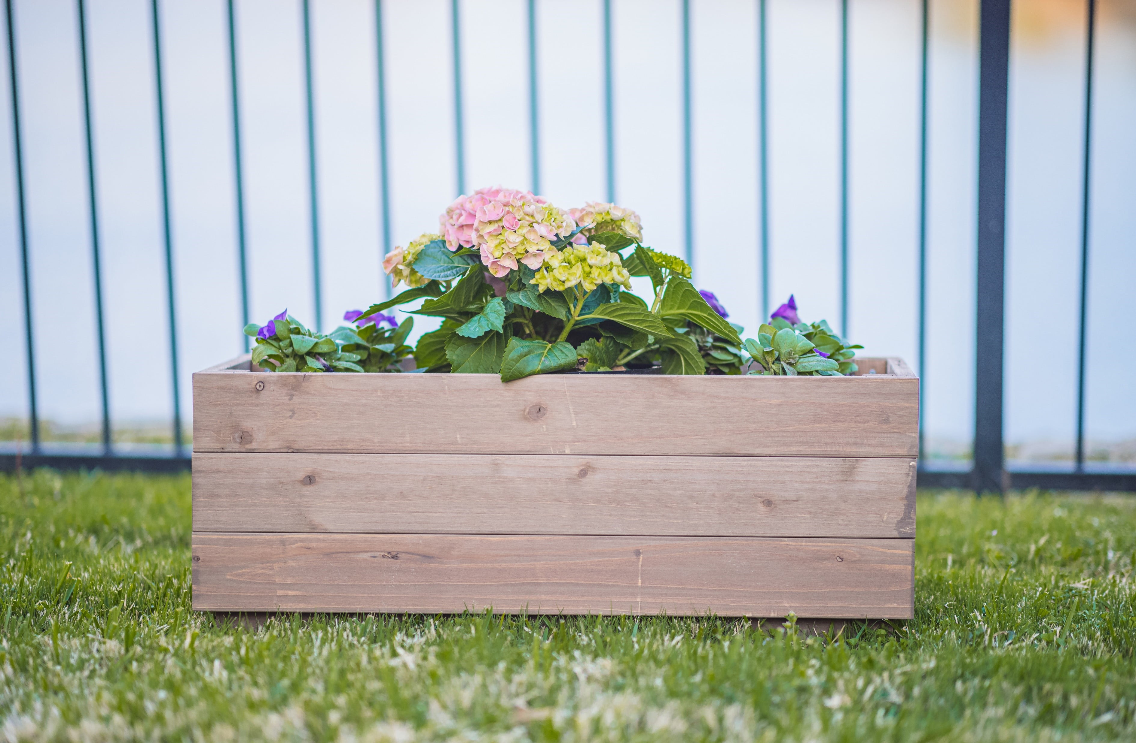 Zylina Modern Indoor/Outdoor Trough Planter Collection - Long 30" X 12" X 12" for Patios, Decks, Atriums, Balconies and Indoor Rooms