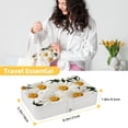 thumbnail image 5 of Daisy Earring Organizer Jewelry Box Necklace Organizer PU Leather with Removable Compartment Portable, 5 of 6
