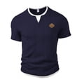 thumbnail image 5 of Klisyaur Fashion Shirts for Mens Short Sleeve V Neck Summer Casual Comfortable Breathable Tops Basic Tee, 5 of 5