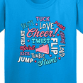 thumbnail image 4 of Inktastic Cheer Word Salad with Megaphone and Stars Youth T-Shirt, 4 of 5