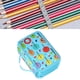 thumbnail image 5 of Estuche para lápices de colores con bonito patrón de dibujos animados, de gran capacidad, práctico estuche portátil con cremallera y 72 ranuras, 5 of 12