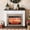 White & Brown with Red Brick Fireplace, variant on Holliwill 44" Electric Fireplace with Mantel, Free Standing Fireplace Heater with Adjustable LED Flame, 1400W, White Brown