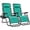 Mint, variant on Set of 2 Adjustable Steel Mesh Zero Gravity Lounge Chair Recliners w/Pillows and Cup Holder Trays - Ice Gray
