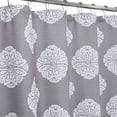 thumbnail image 1 of Shower Curtains, Decorative Medallion Damask Print 200GSM Fabric Shower Curtains with Reinforced Buttonholes for Bathroom, Grey,72"x84", 1 of 7