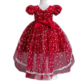 thumbnail image 4 of Girls Short Sleeve Christmas Dress Bowknot Ball Gown Princess Dress, 4 of 6
