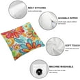 thumbnail image 6 of nygtbtfer Outdoor Throw Pillow Covers , Covers ONLY Modern Pattern Decorative Square Toss Pillow Case Pack of 2 for Home Patio Garden Sofa Bed Furniture, Flower Multi White, 6 of 7