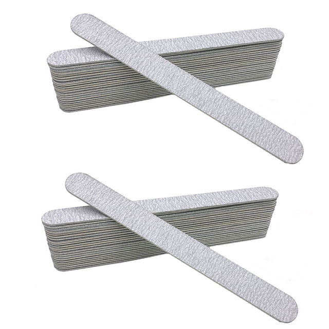 Lima de uñas de grano 100/180, tableros de esmeril, limas para uñas, Kit para uñas gruesas de acrílico Natural, herramientas de manicura y pedicura, salón de plataCantidad: 50 Uds.;