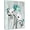 Teal, variant on Floral Canvas Wall Art - Daisy & Butterfly Botanical Wall Decor, Rustic Farmhouse Pictures for Living Room, Bedroom, Bathroom & Home Office