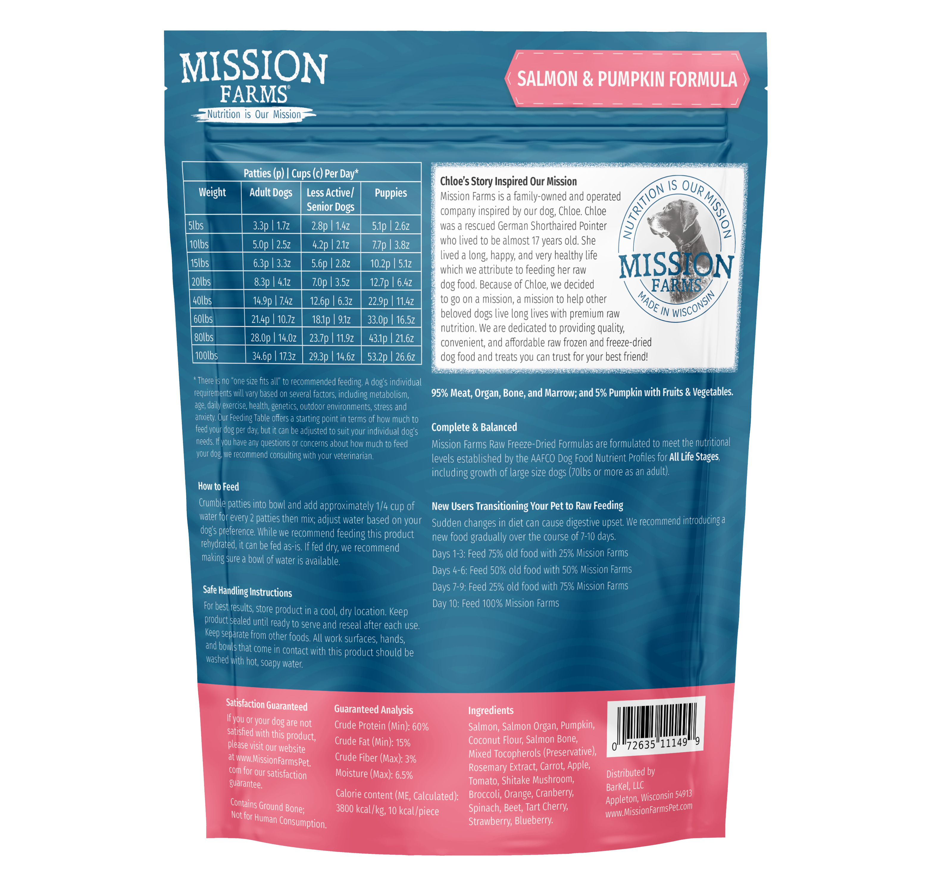 Salmon & Pumpkin Freeze-Dried Dog Food