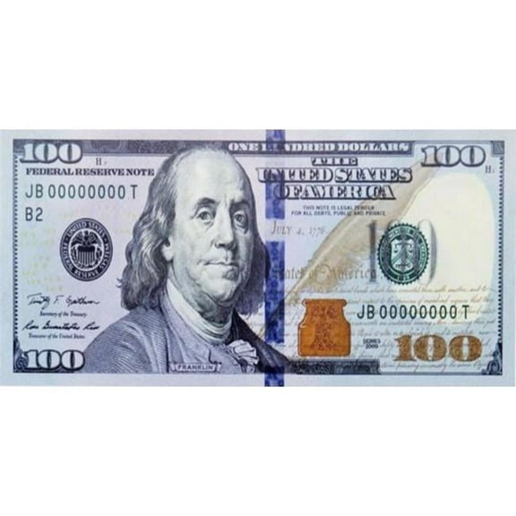 One Hundred Dollar Bill Photo License Plate