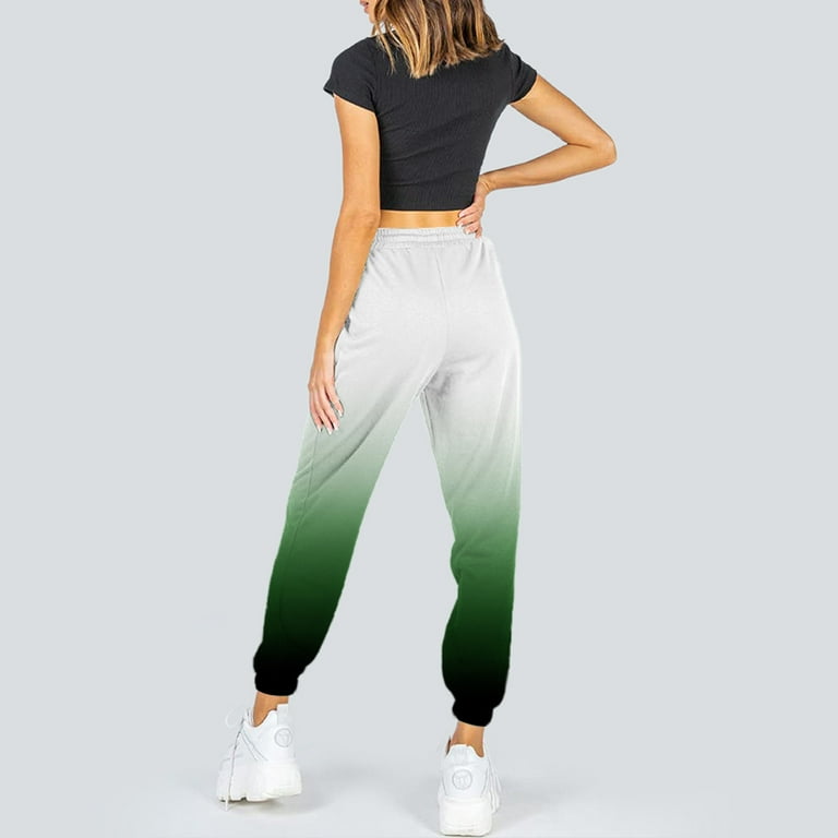 Gubotare Women Pants Womens Sweatpants Lightweight Cotton Joggers with  Pockets High Waisted Super Soft Workout Casual Sweat Pants,Green XL
