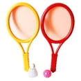 thumbnail image 1 of 1 Pair of Badminton Tennis Set Plastic Badminton Racket Tennis Racket With Tennis Balls, 1 of 5