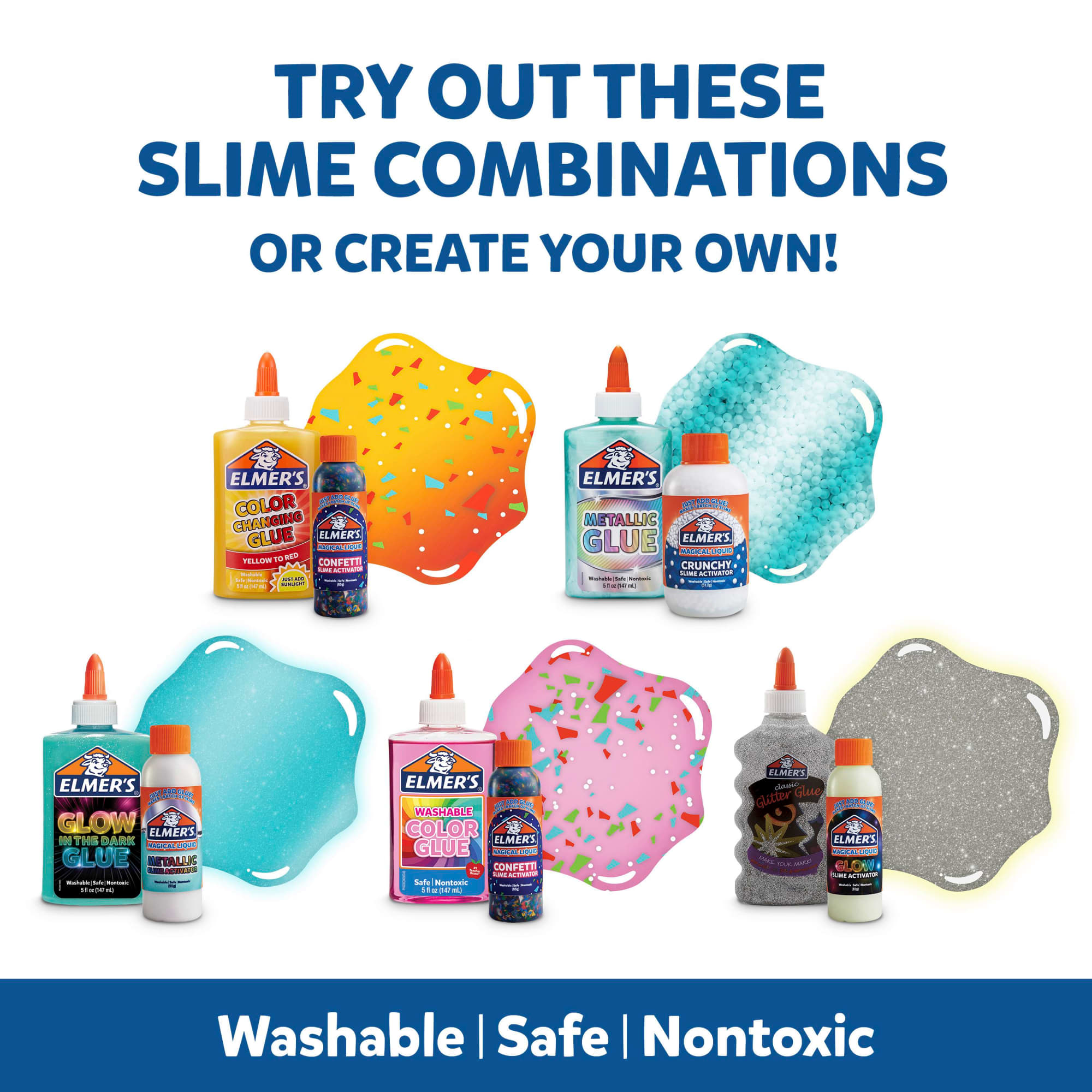 Elmer's Celebration Slime Kit, 10-Count photo 3