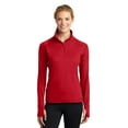 thumbnail image 1 of Sport-Tek® Ladies Sport-Wick® Stretch 1/2-Zip Pullover. LST850 deporte-tek LST850, 1 of 1