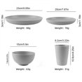 thumbnail image 4 of 4/16Pcs Grey Straw Cutlery Set Dishes Bowls Disk Water Cup Tableware Plastic Unbreakable Polypropylene Kitchen Dinnerware, 4 of 10