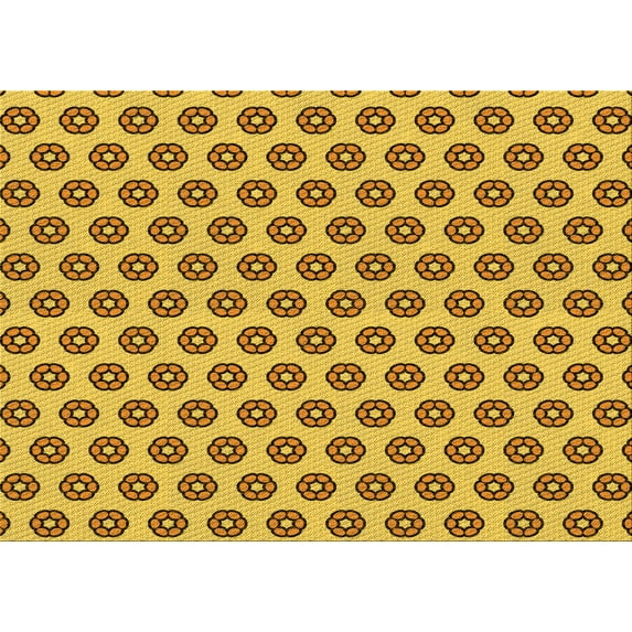 Ahgly Company Indoor Rectangle Patterned Dark Bisque Brown Area Rugs, 2' x 5'