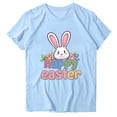 thumbnail image 1 of Camisetas de Manga Larga de las Mujeres Pascua Impreso Suelto Cuello Redondo Camiseta de Manga Corta, Camisetas de Manga Larga para las Mujeres de Uso Diario Casual, 1 of 5